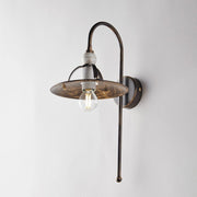 Aplique de pared en hierro Marrón Dorado Industrial Blanco mínimo 25x h38 cm