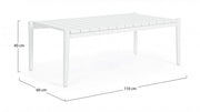 Mesa de centro blanca Calypso 110x60 cm