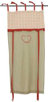 Cortina de ventana de tela ro beige. re-0649cm. 75x160