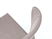 Silla polipiel y asiento gris claro 49x56x82h cm