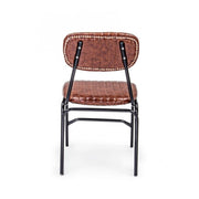 Silla Debbie vintage naranja oscuro en ecopiel