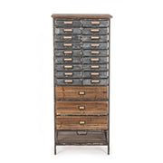 OFFICINA cómoda de acero y madera 129,5h cm