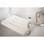 Asiento de Bañera Ajustable en Acero Cromado Blanco 19x26x65.5 cm
