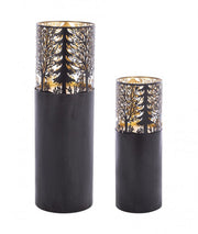 Set de 2 Velas Whitley Cilíndricas Negras