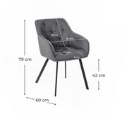 Silla de tela 60cm x 55cm H. 79cm