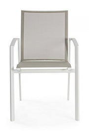 Mueble de jardín Cruise silla con reposabrazos blanco