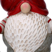 Gnomo de resina con linterna roja cm38x20h40