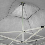 3 x 3 Gazebo plegable blanco blanco cubierto de PVC impermeable