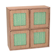 Perchero de madera marrón cuadrado cm20x8x20