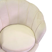 Butaca tulipa terciopelo crema cm73x72h77