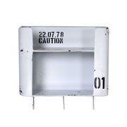 Estante bristol metal blanco 2 estantes con colgador cuadrado 3 plazas cm30x10h30