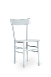 Silla en madera lacada gris claro 48x39x80h cm