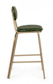 Taburete de bar vintage verde oscuro Addy 41x51x100h cm
