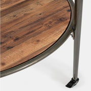 Vitrina industrial con techo y ruedas D103X199h cm