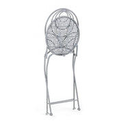 Silla plegable MARLENE de acero pintado gris