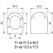 Tapa de inodoro Apto para Esedra con bisagras metálicas regulables