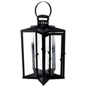 Farol led metal estrella negra cm27,5x27,5h42-48
