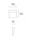 Luz de paso 3W Led 4000K linea geo cuadrada cafe