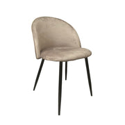 Silla de Tela en Color Gris con Patas de Metal Negro 78x47x57 cm