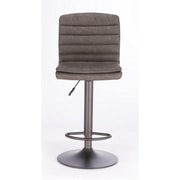 Taburete de bar Connor gris oscuro en ecopiel vintage