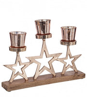 Set de 2 Velas Pequeñas con Forma de Estrella