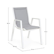 Silla Pelagio blanca con reposabrazos