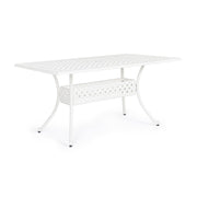 Mesa de exterior Ivrea rectangular blanca 90 x 160 cms