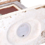 Chimenea led resina blanca muñeco de nieve cm41x22,5h52