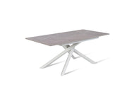 Mesa extensible blanco antracita 90 cm x 140- 190 cm H. 76 cm