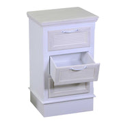 Mueble madera Liverpool 3 cajones blanco cm37x30h64