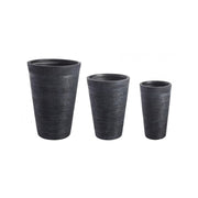Juego de 3 jarrones altos de graffiti negros