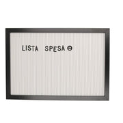 Pizarra rectangular de madera con letras insertables cm33x47x2