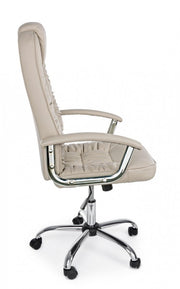 Sillón de oficina en ecopiel gris paloma Dehli