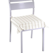 Cojín cuadrado raya flora beige cm40x40h4