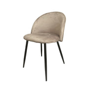Silla de Tela en Color Gris con Patas de Metal Negro 78x47x57 cm
