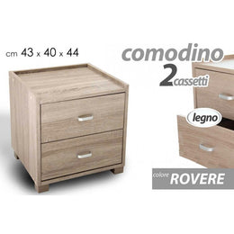 Rovere dormitorio dormitorio cm 43 x 40 x 44 h Dos cajones