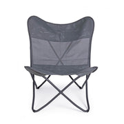 Sillón mariposa camping gabicce gris 77,5x81x89h cm