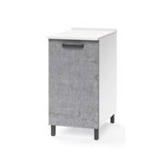Mueble bajo con puerta para cocina en color gris cemento Cm 40x50xH 85 1 puerta