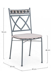 Silla Berkley de metal para exterior