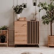 Aparador Medan01D 2 puertas en roble antracita