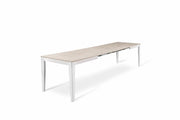 Mesa extensible hormigón blanco 80 cm x 130-290 cm H. 76 cm