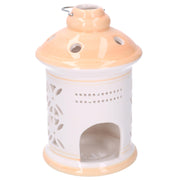 Farol redondo de cerámica naranja cmø11,5h17,5