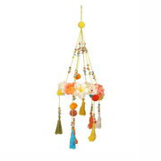 Decoración campanas de viento corona de flores cmø25h75