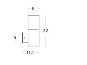 In Alto Aplique 7W Led 4000K linea kube blanco