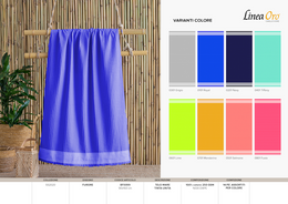 Toalla de playa de color liso en color Royal