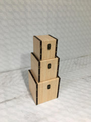 Caja polipiel 1-3 cuadrada efecto madera cm22x22h22