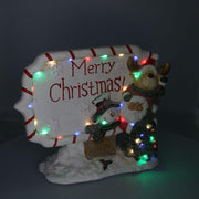 Escrito en resina blanca roja con led cm45x12h36