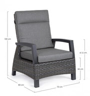 Reclinable Poltrona C-C Britton Antr Jx55