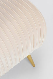 Selena Crema Banco de 2 plazas en terciopelo cm 129