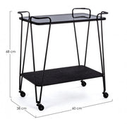 Trolley Zaira de metal negro